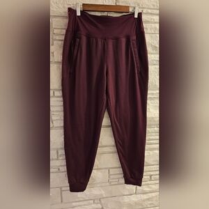 Athleta Fleece Jogger Maroon Size M
